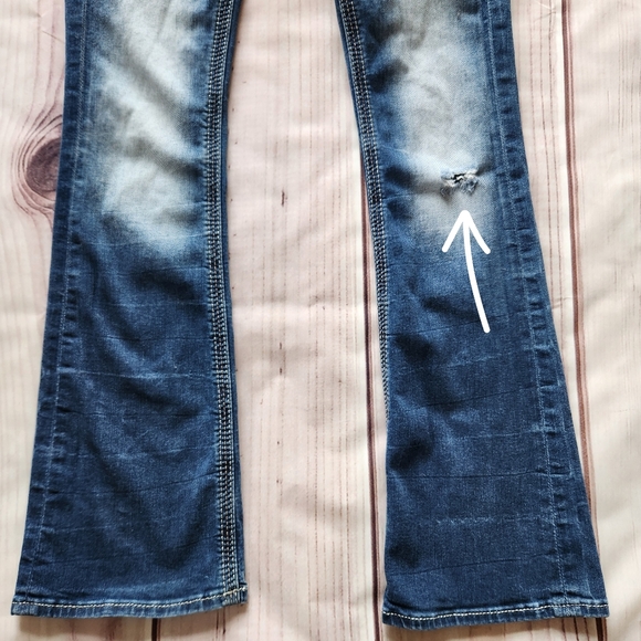 Rock Revival "Caress" Stretch Low Rise Bootcut Jeans Blue | Women's Size 26 - Picture 4 of 15